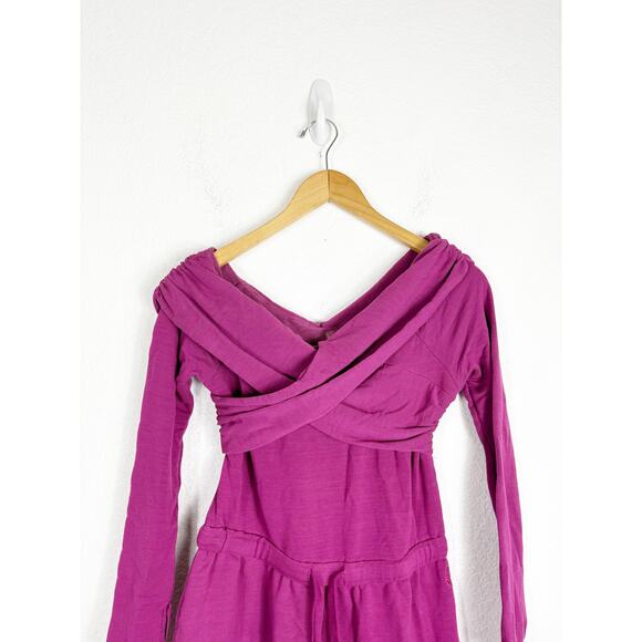 Free People Movement Love Spell One-Piece Small Pink Knit Romper Workout Stretch - Picture 4 of 13